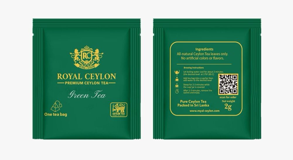 Small Gold Plaque Luxury Wooden Tea Chest