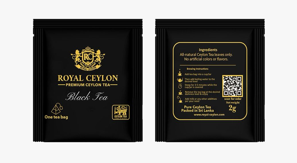 Small Gold Plaque Luxury Wooden Tea Chest